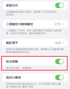 新龙苹果授权维修站分享iPhone轻点无法唤醒怎么办 