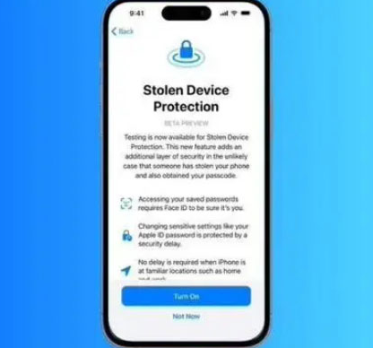 新龙苹果授权维修店分享被盗设备保护功能开启方法 
